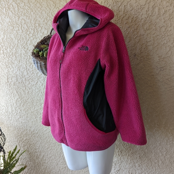 The north face jacket reversible fleece nylon girls size xl - Picture 6 of 11